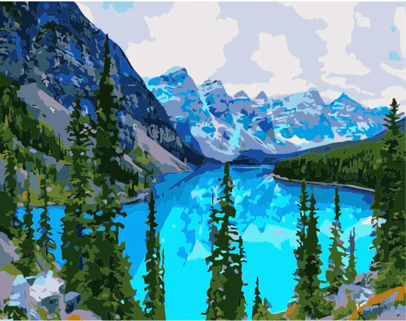 DIY Colorful Glass Digital Oil Painting Wall Art