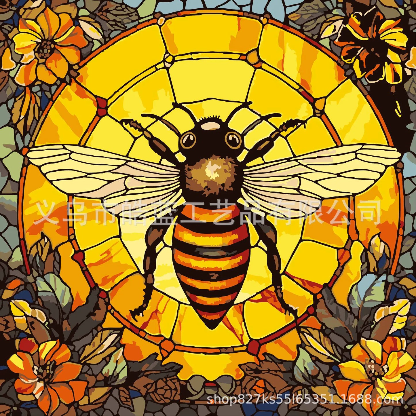 DIY Colorful Glass Digital Oil Painting Wall Art