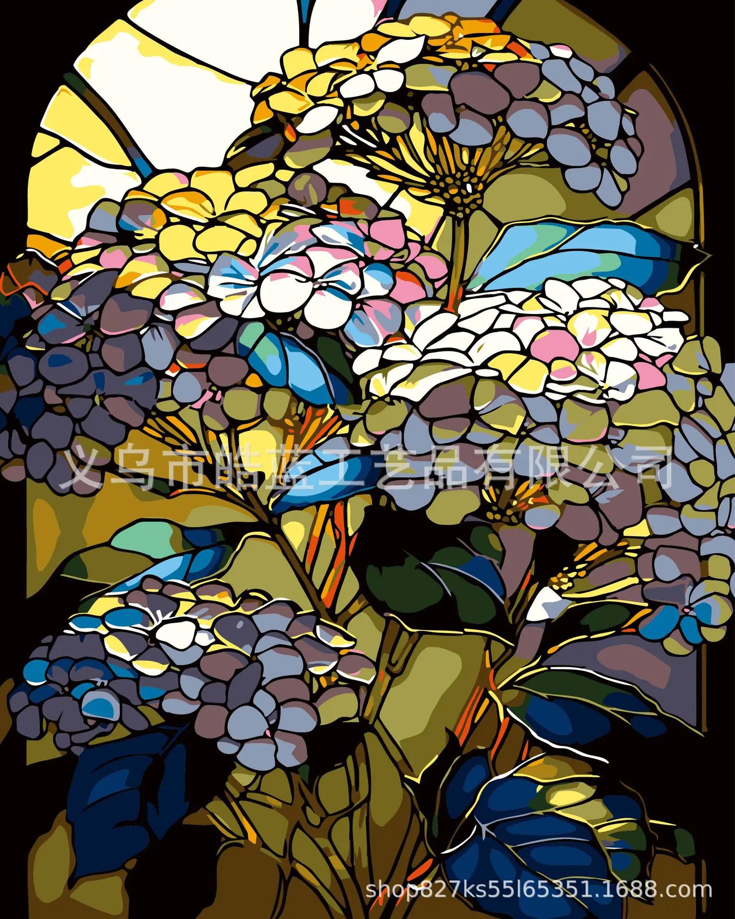 DIY Colorful Glass Digital Oil Painting Wall Art