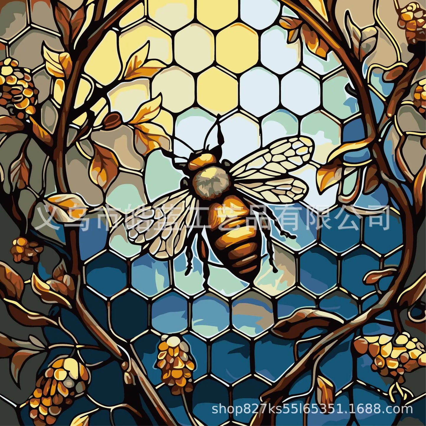 DIY Colorful Glass Digital Oil Painting Wall Art