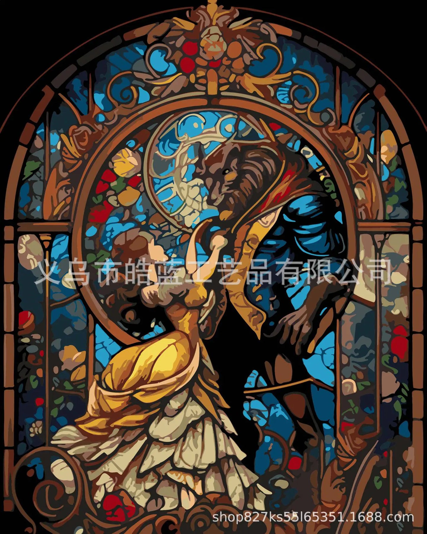 DIY Colorful Glass Digital Oil Painting Wall Art