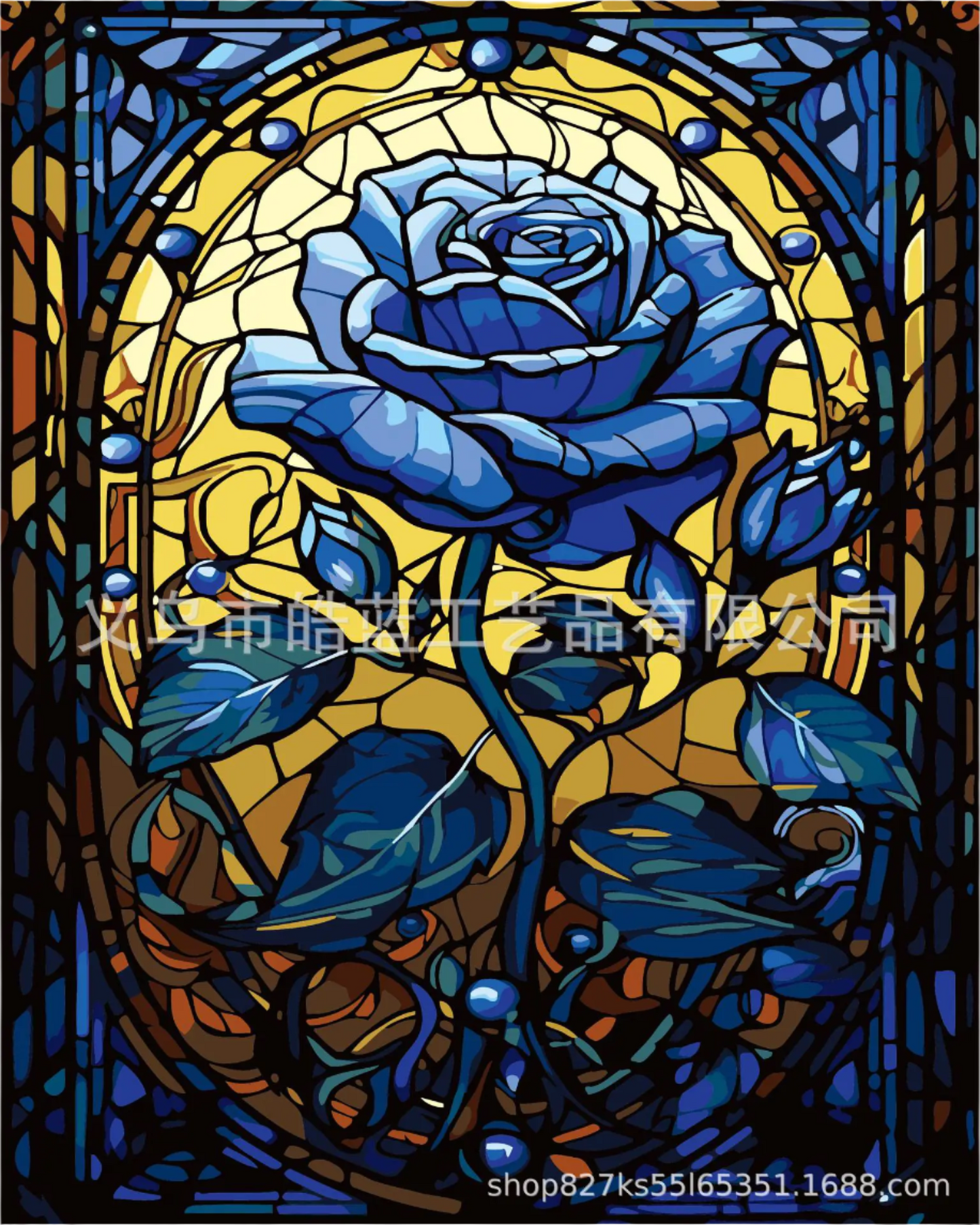DIY Colorful Glass Digital Oil Painting Wall Art