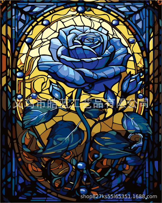 DIY Colorful Glass Digital Oil Painting Wall Art