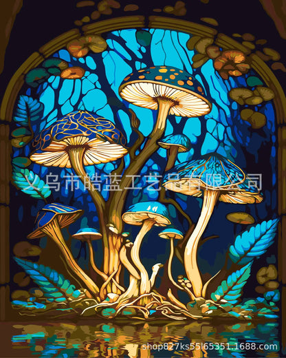 DIY Colorful Glass Digital Oil Painting Wall Art