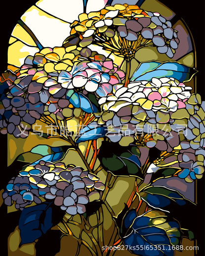 DIY Colorful Glass Digital Oil Painting Wall Art