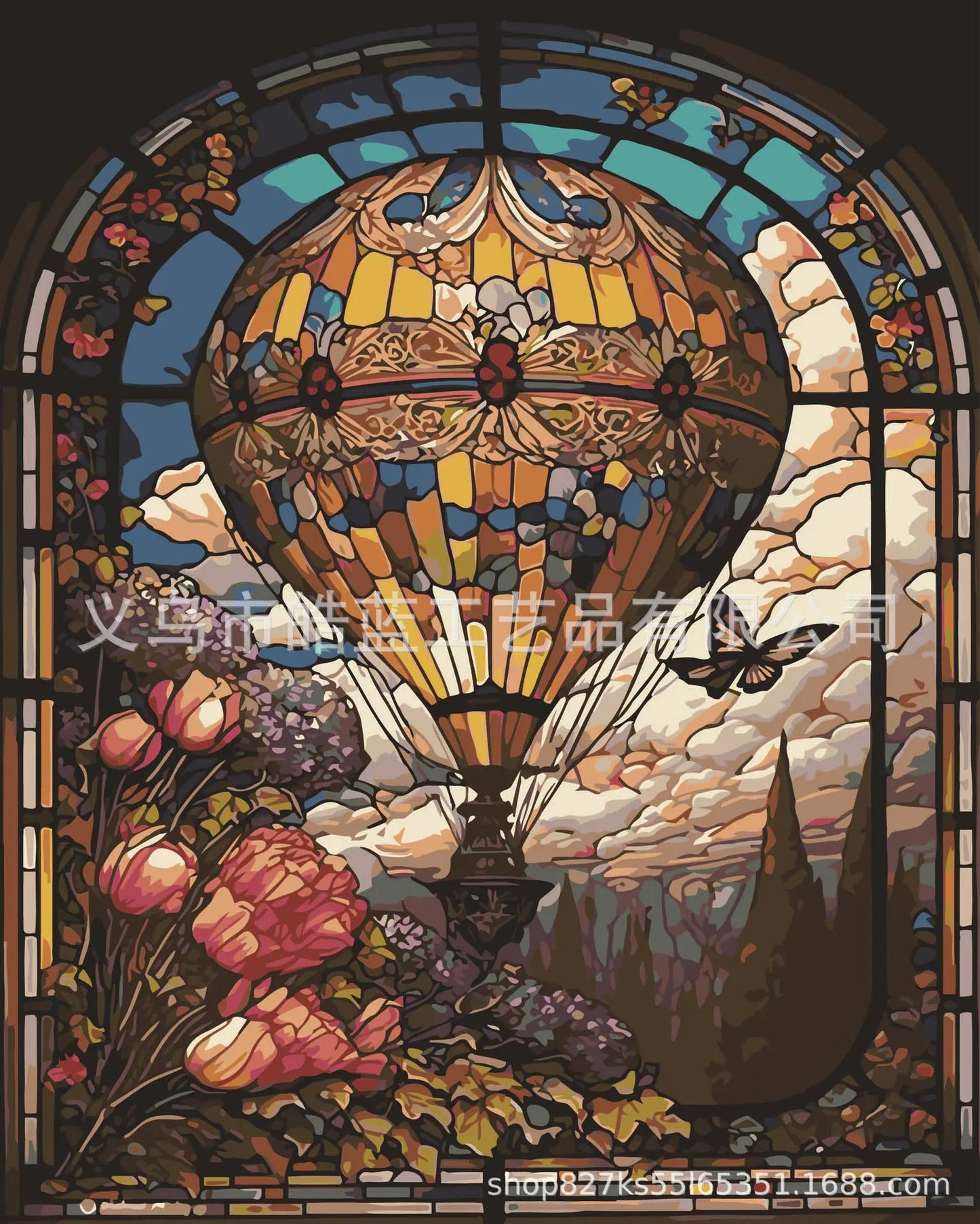 DIY Colorful Glass Digital Oil Painting Wall Art